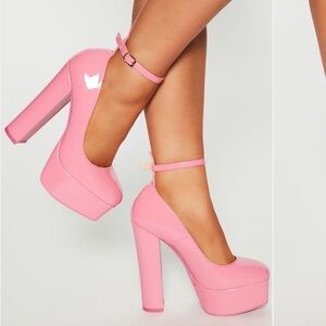 Fashion Nova Pink Platform Heels